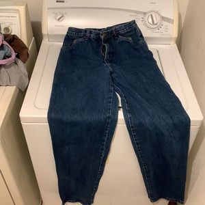 Dark wash blue jeans boyfriend jeans